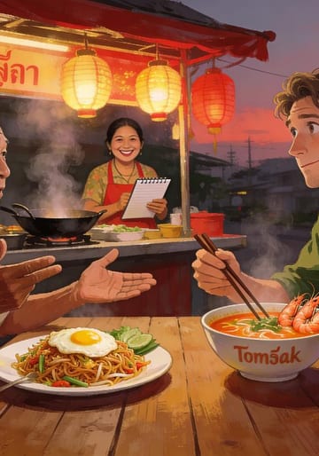 ปรับรส ปรับใจ: จอห์นเรียนรู้การสั่งอาหารแบบคนไทย