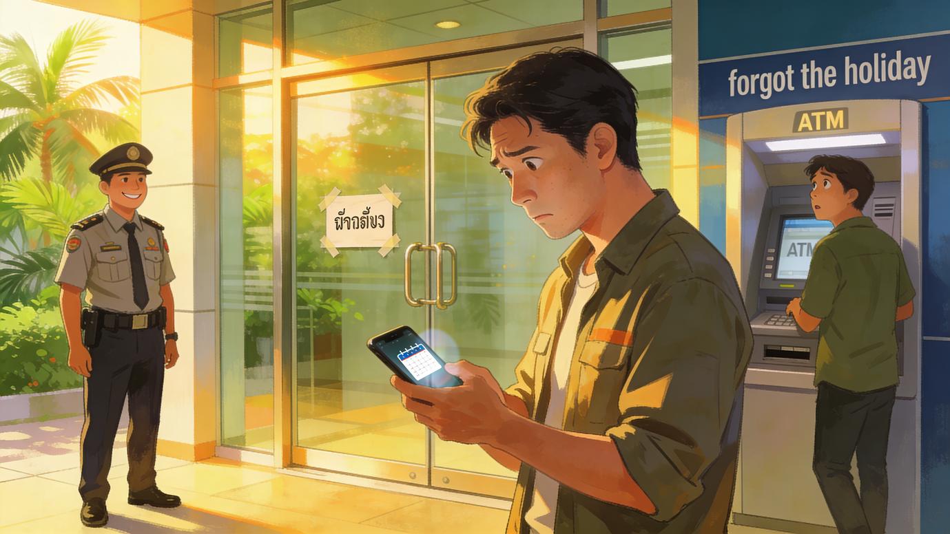ธนาคารปิดอีกแล้ว