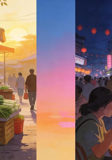 ตลาดเช้า ตลาดคืน: เรื่องของสองโลก