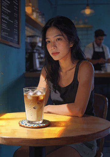 ลาเต้เย็นวันร้อน